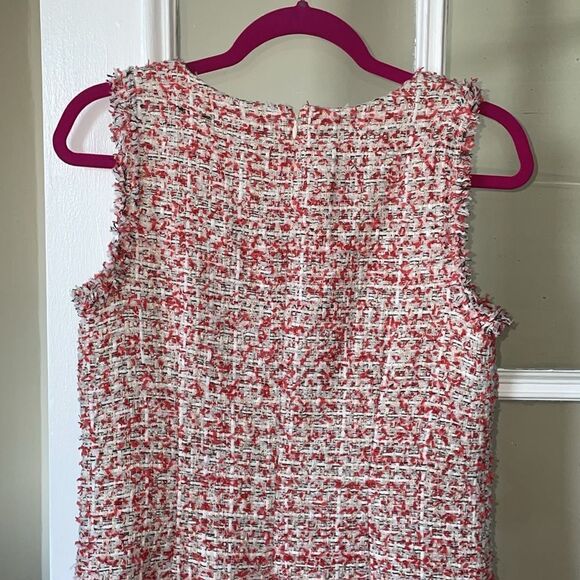 Ann Taylor Red and White Tweed Mini Dress - Picture 3 of 13
